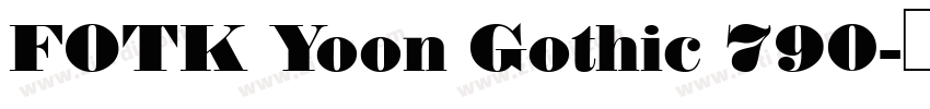 FOTK Yoon Gothic 790字体转换